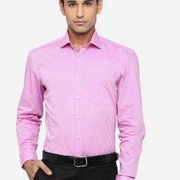 JADE BLUE Men Pink Opaque Formal Shirt-image-46