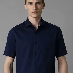 Louis Philippe Men Spread Collar Solid Cotton Formal Shirt-picture-24