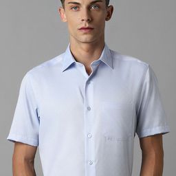 Louis Philippe Textured Pure Cotton Formal Shirt-image-77