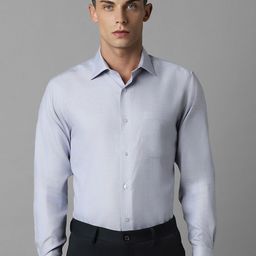 Louis Philippe Classic Fit Textured Pure Cotton Formal Shirt-image-57