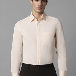 Louis Philippe Spread Collar Long Sleeves Regular Fit Cotton Formal Shirt-image-39