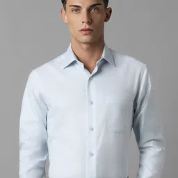 Louis Philippe Classic Fit Opaque Full Sleeves Cotton Formal Shirt-image-38