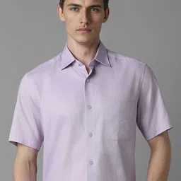Louis Philippe Men Spread Collar Textured Cotton Formal Shirt-picture-32