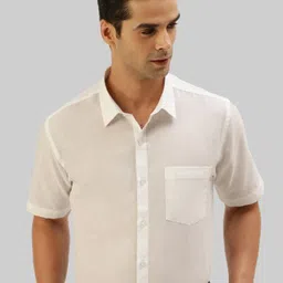 Ramraj Short Sleeves Pure Cotton Formal Shirt-image-96