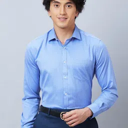 Park Avenue Slim Fit Self Design Formal Shirt-picture-27