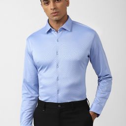 Van Heusen Move Labs Stretchable Self Design Stain Resistant Anti Bacterial Formal Shirt-picture-11