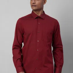 Turtle Textured Standard Slim Fit Cotton Opaque Formal Shirt-image-56