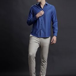 Aldeno Comfort Opaque Spread Collar Formal  Slim Fit Shirt-image-48