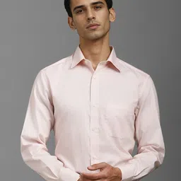 Louis Philippe Men Classic Spread Collar Solid Slim Fit Cotton Formal Shirt-picture-12