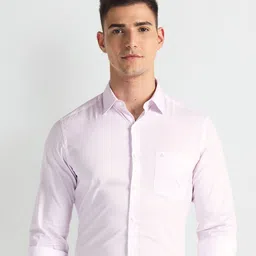 Arrow spread collar Long Sleeves Regular Fit Cotton Formal Shirt-picture-9