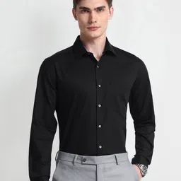 Arrow Self Design Spread Collar Long Sleeves Pure Cotton Formal Shirt-picture-27