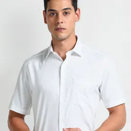 Arrow Regular Fit Spread Collar Opaque Cotton Formal Shirt-picture-0