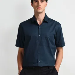 Arrow Micro Ditsy Printed Twill Cotton Formal Shirt-picture-38