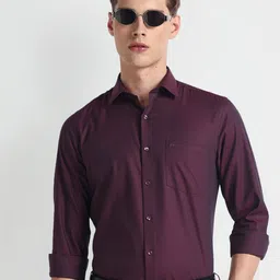 Arrow Spread Collar Cotton Formal Shirt-image-25