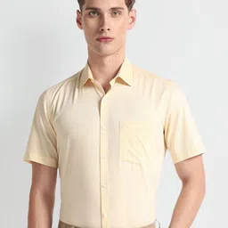 Arrow Spread Collar Cotton Formal Shirt-image-75