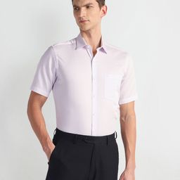 Arrow Spread Collar Opaque Cotton Formal Shirt-picture-36