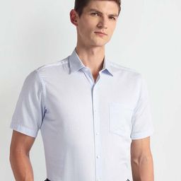 Arrow Short Sleeves Regular Fit Cotton Opaque Formal Shirt-image-42
