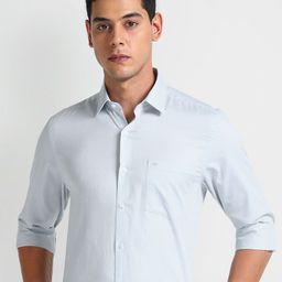 Arrow Liberty Classic Fit Self Design Spread Collar Opaque Cotton Formal Shirt-image-20