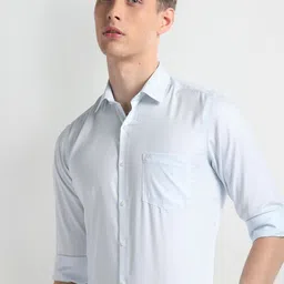 Arrow Micro Checks Cutaway Collar Opaque Cotton Autopress Formal Shirt-picture-14