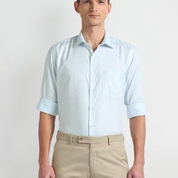 Arrow Spread Collar Opaque Cotton Autopress Formal Shirt-picture-4