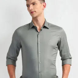 Arrow New York Slim Fit Spread Collar Formal Shirt-picture-32