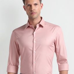 Arrow New York Brooklyn Slim Fit Spread Collar Formal Shirt-image-4