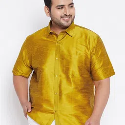VASTRAMAY Men Mustard Premium  Shirt-image-18