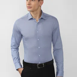 Van Heusen Men Blue Slim Fit Formal Long Sleeve Shirt-picture-27