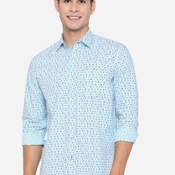 JADE BLUE Slim Fit Pure Cotton Printed Casual Shirt-image-24