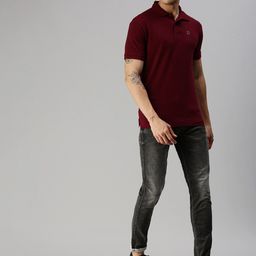 ONN Men Brown Polo Collar T-shirt-image-5