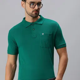 ONN Men Green Polo Collar T-shirt-image-97