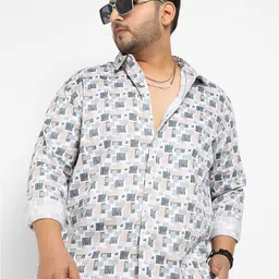 Instafab Plus Classic Opaque Printed Casual Shirt-picture-13