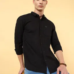Wrangler Spread Collar Long Sleeves Regular Fit Cotton Casual Shirt-image-1
