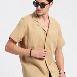 SHOWOFF Premium Relaxed Fit Cuban Collar Cotton Shirt-picture-44