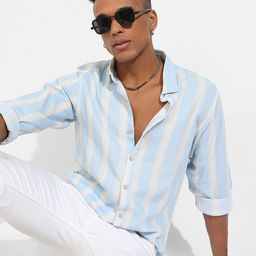 Campus Sutra Classic Striped Casual Shirt-image-10