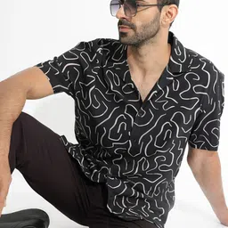 RARE RABBIT Men Castro Slim Fit Abstract Printed Shirt-image-21