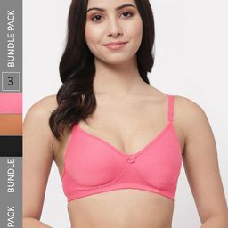 Docare Pack Of 3 Lightly Padded Full Coverage Cotton T-shirt Bra With All Day Comfort-picture-29