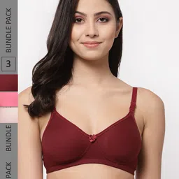 Docare Pack Of 3 Lightly Padded Full Coverage Cotton T-shirt Bra With All Day Comfort-picture-16