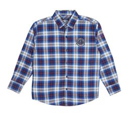 Gini and Jony Boys Blue Tartan Checked Casual Shirt-picture-6