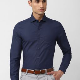 Peter England Elite Men Printed Cotton Slim Fit Formal Shirt-image-37