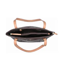 Hidesign Coffee Brown Animal Textured Leather Regular Structured Shoulder Bag image 3