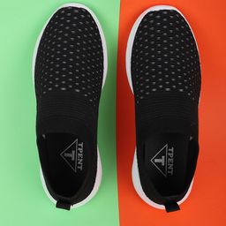 TPENT Men Black Mesh Running Non-Marking Shoes-29