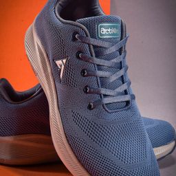 Action Men Blue Mesh Running Non-Marking Shoes-image-94