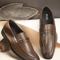 HERE&NOW Men Textured Comfort-Fit Slip-On Shoes-image-87