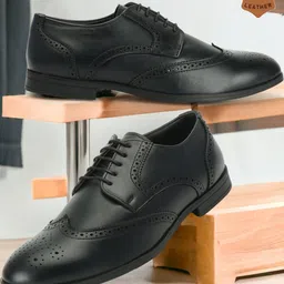 Carlton London Men Leather Formal Brogues-image-22
