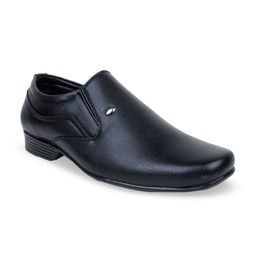 Action Men Black Solid Formal Slip-Ons-picture-12