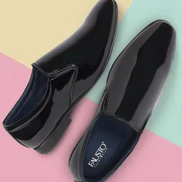 FAUSTO Men Round Toe Formal Slip-On Shoes-image-72