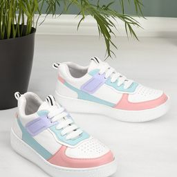 The Roadster Lifestyle Co. Women White Colourblocked Lace Up Lightweight Sneakers-21