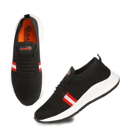 KRAASA Men Black Textile Running Shoes-picture-42