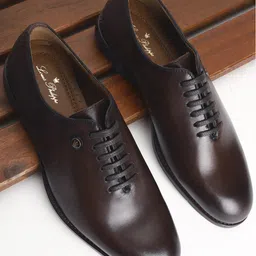 Louis Philippe Men Leather Formal Oxfords-picture-3